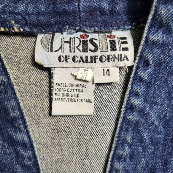 Vintage Christie of California Women's Denim Jacket Size 14 - Picture 6 of 10